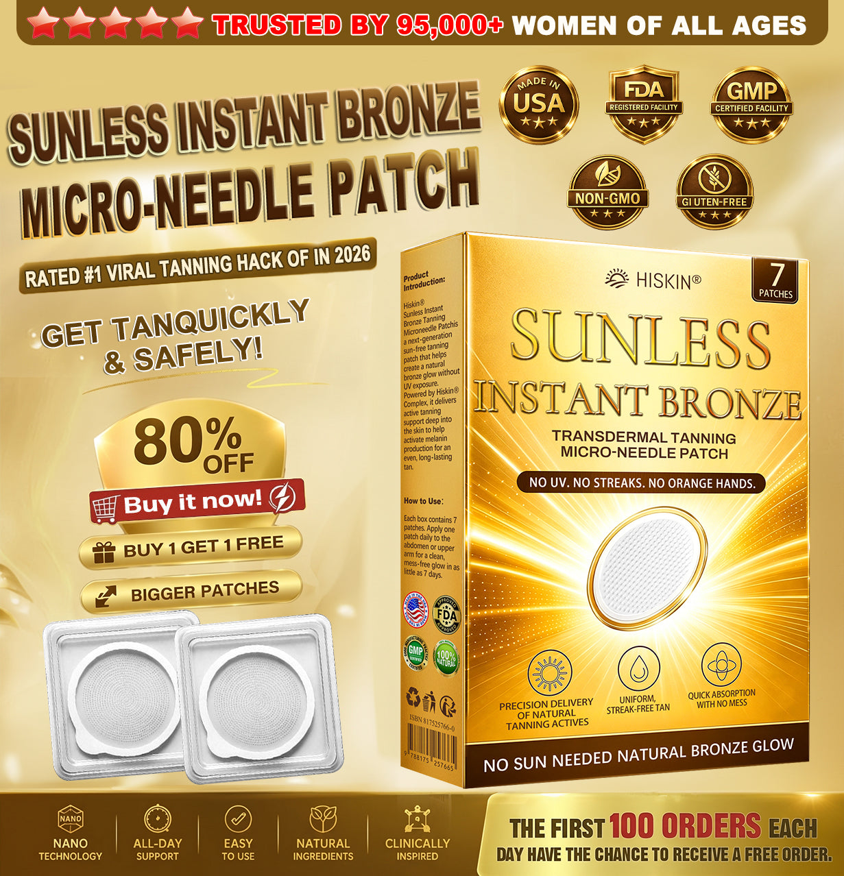 𝑶𝒇𝒇𝒊𝒄𝒊𝒂𝒍 𝑺𝒕𝒐𝒓𝒆 | ☀️☀️ 𝐇𝐢𝐬𝐤𝐢𝐧® 𝐒𝐮𝐧𝐥𝐞𝐬𝐬 𝐈𝐧𝐬𝐭𝐚𝐧𝐭 𝐁𝐫𝐨𝐧𝐳𝐞 𝐓𝐚𝐧𝐧𝐢𝐧𝐠 𝐌𝐢𝐜𝐫𝐨𝐧𝐞𝐞𝐝𝐥𝐞 𝐏𝐚𝐭𝐜𝐡