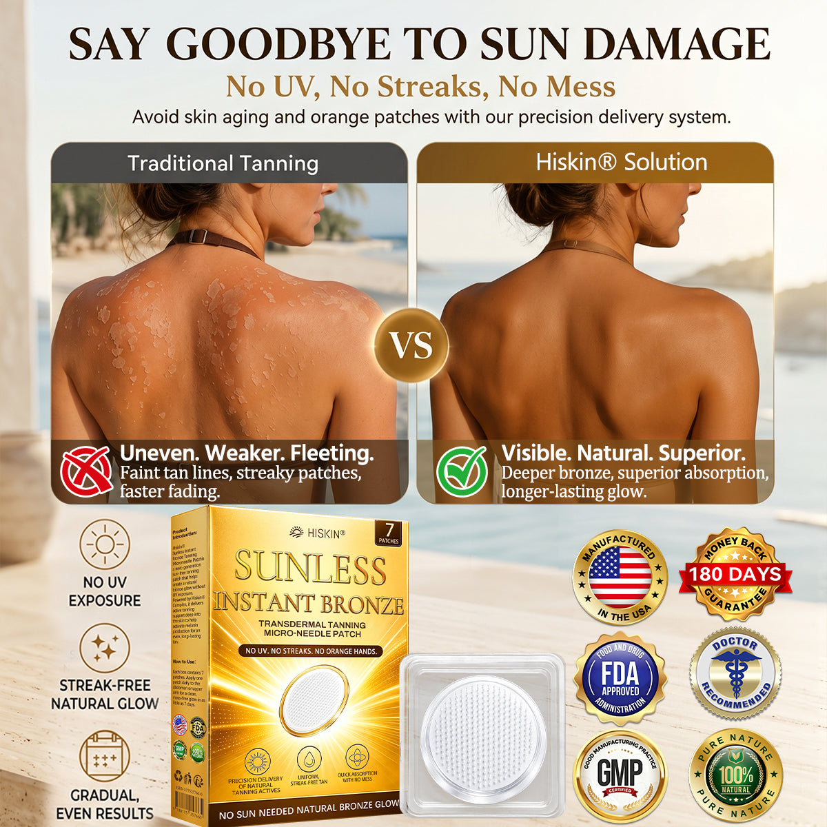 𝑶𝒇𝒇𝒊𝒄𝒊𝒂𝒍 𝑺𝒕𝒐𝒓𝒆 | ☀️☀️ 𝐇𝐢𝐬𝐤𝐢𝐧® 𝐒𝐮𝐧𝐥𝐞𝐬𝐬 𝐈𝐧𝐬𝐭𝐚𝐧𝐭 𝐁𝐫𝐨𝐧𝐳𝐞 𝐓𝐚𝐧𝐧𝐢𝐧𝐠 𝐌𝐢𝐜𝐫𝐨𝐧𝐞𝐞𝐝𝐥𝐞 𝐏𝐚𝐭𝐜𝐡
