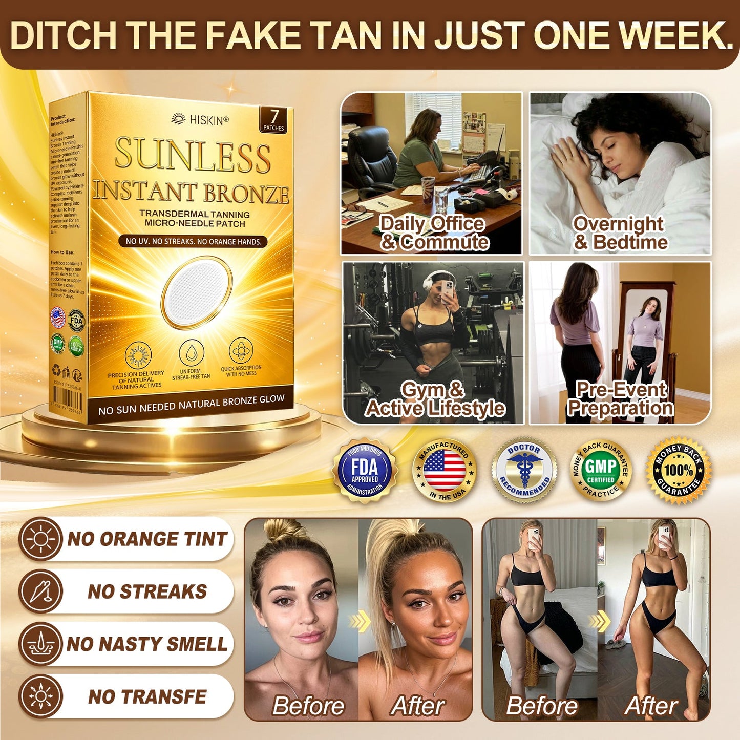 𝑶𝒇𝒇𝒊𝒄𝒊𝒂𝒍 𝑺𝒕𝒐𝒓𝒆 | ☀️☀️ 𝐇𝐢𝐬𝐤𝐢𝐧® 𝐒𝐮𝐧𝐥𝐞𝐬𝐬 𝐈𝐧𝐬𝐭𝐚𝐧𝐭 𝐁𝐫𝐨𝐧𝐳𝐞 𝐓𝐚𝐧𝐧𝐢𝐧𝐠 𝐌𝐢𝐜𝐫𝐨𝐧𝐞𝐞𝐝𝐥𝐞 𝐏𝐚𝐭𝐜𝐡